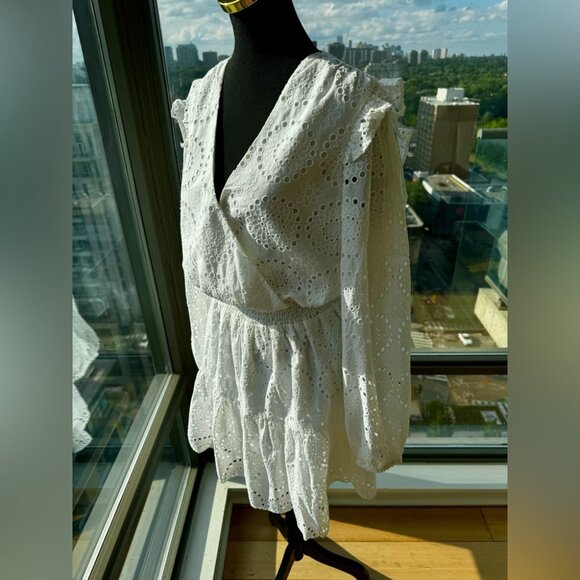 🆕 LILLY PULITZER 🧿 NWT Taviana Dress Resort White Circle Bloom Eyelet - Sz 12 - Picture 6 of 16